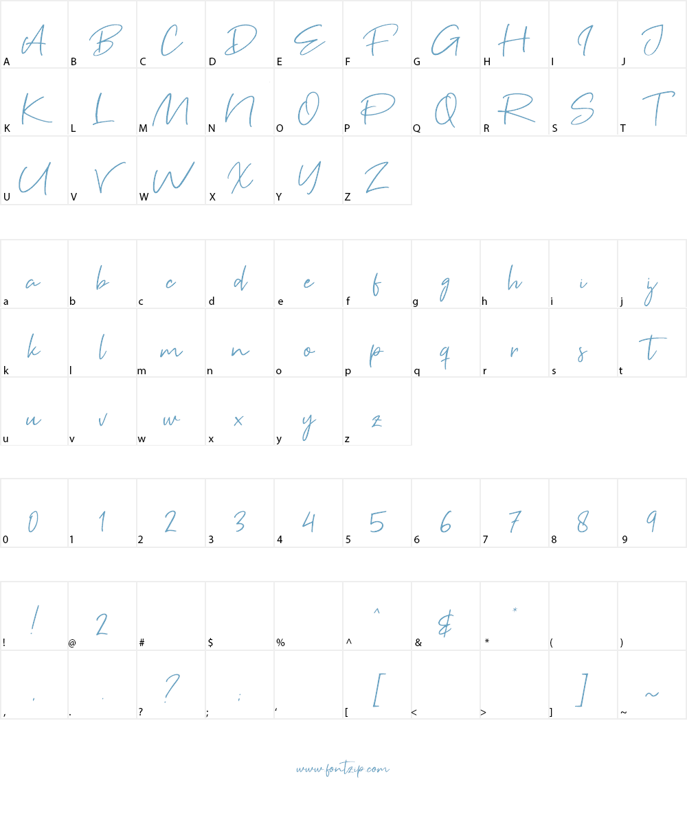 Brown Pen Font Character